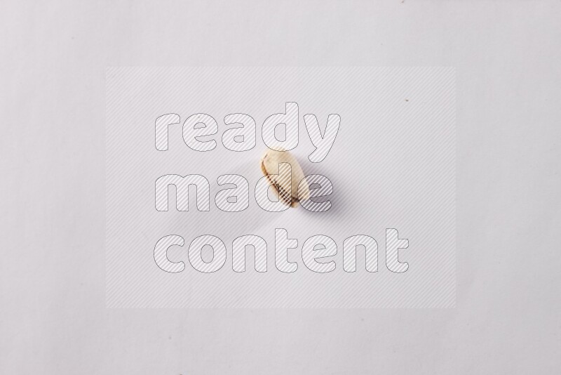 Pistachios on white background