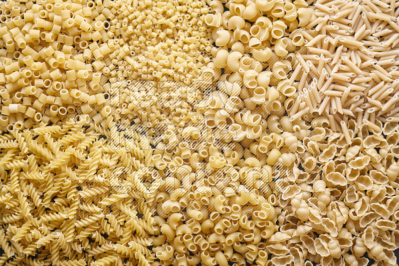 7 types of pasta filling the frame