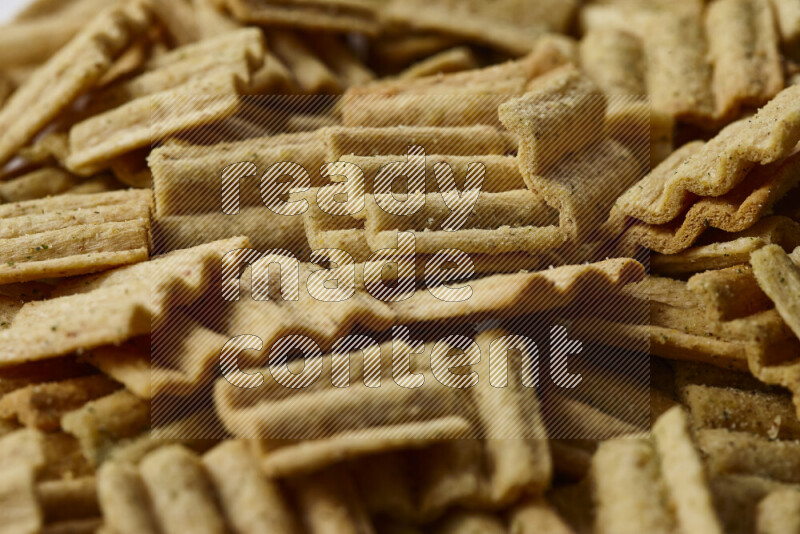 Crackers snacks on white background