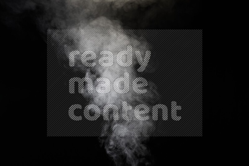 irregular white smoke on black background.