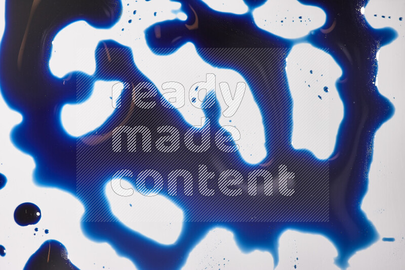 Close-ups of abstract blue paint texture in different shapes