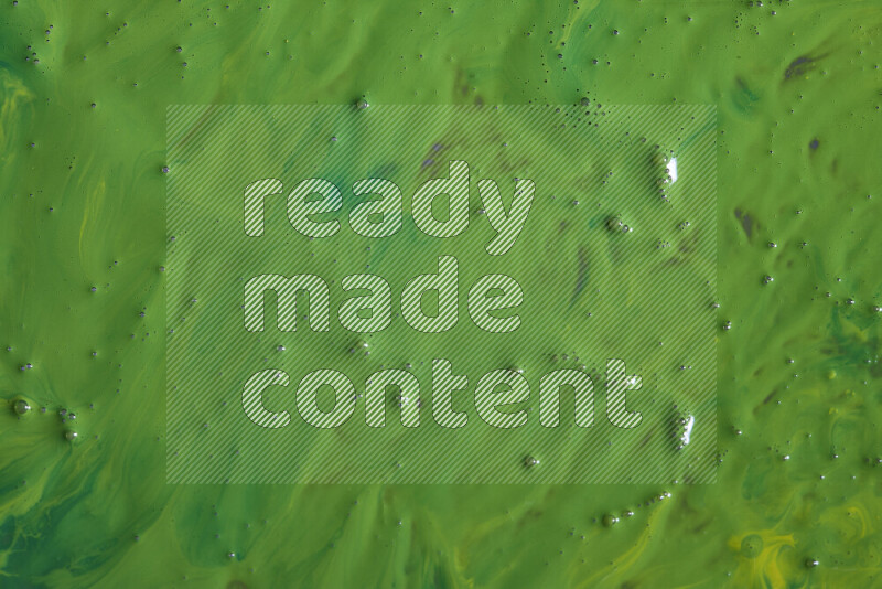 Close-ups of abstract green paint texture in different shapes