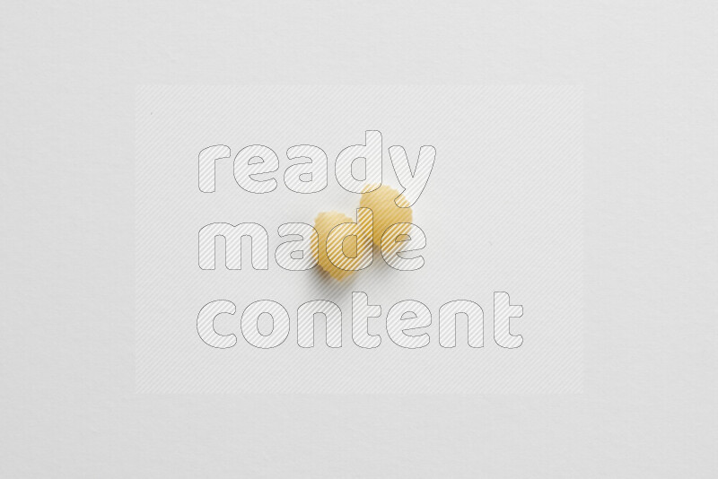 Shells pasta on white background