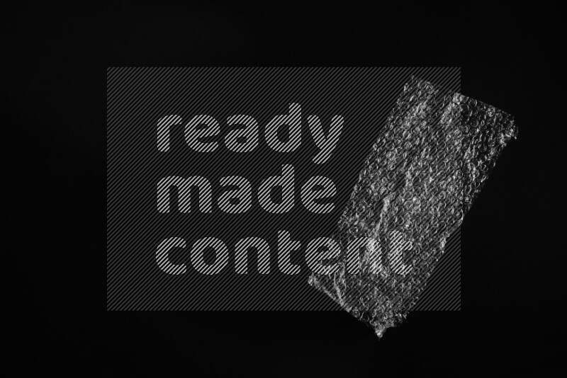 Bubble wrap texture on black background