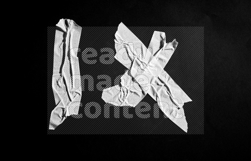 Duct tape on black background