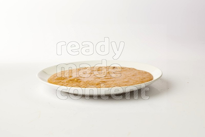 Gulaba fava bean in a white plate direct on a white background