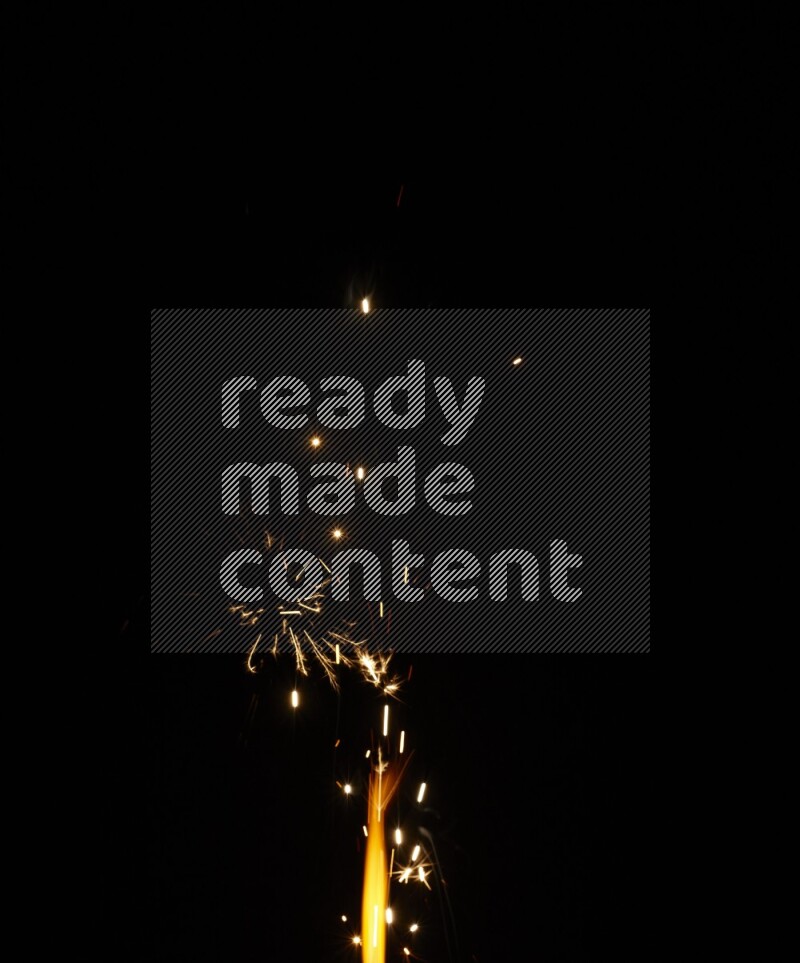 Sparkler candle isolated on black background