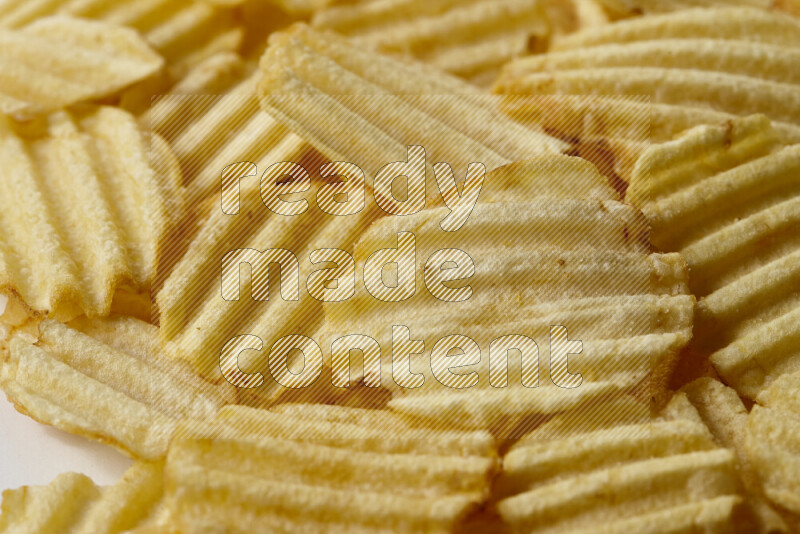 Chips snacks on white background