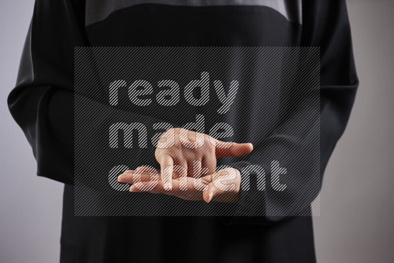 Woman hands gesturing sign language