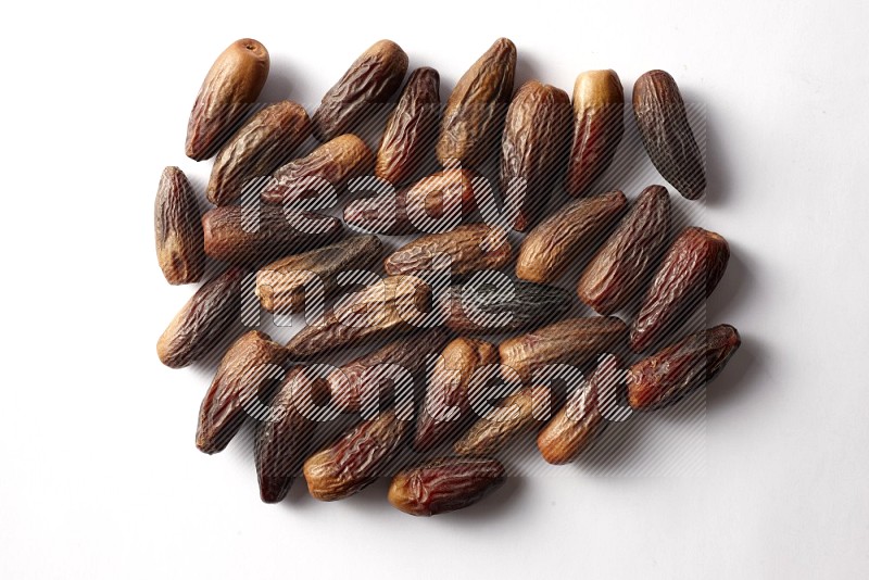 Dates on white background