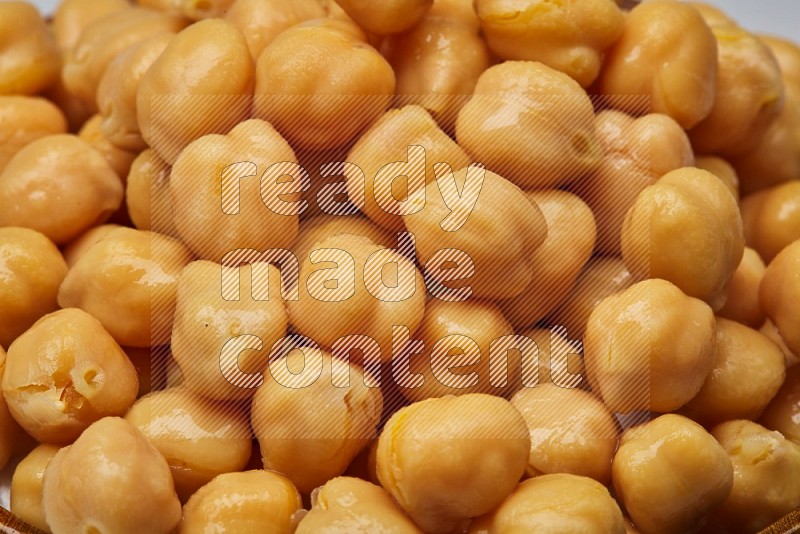 Boiled chickpeas on white background