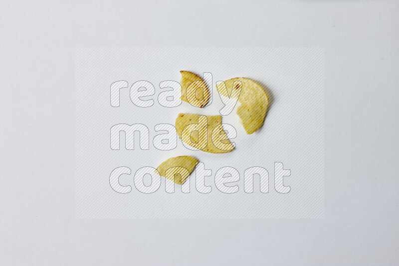 Chips snacks on white background