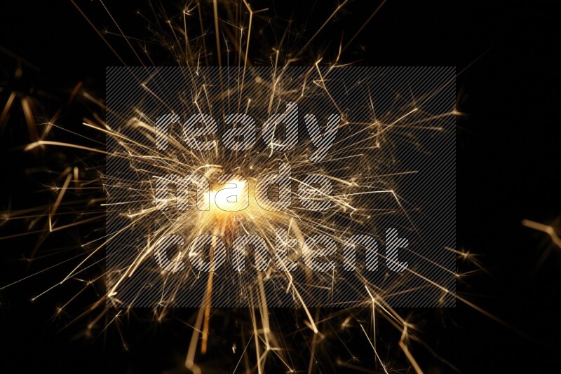 Sparkler candle isolated on black background