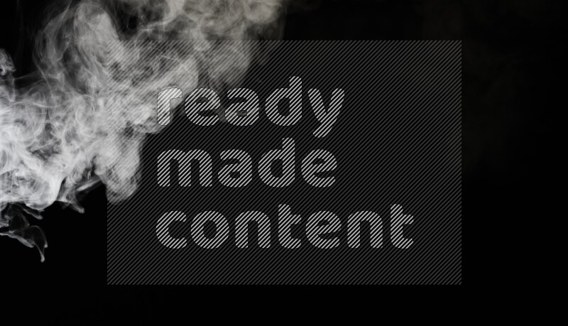 irregular white smoke on black background.