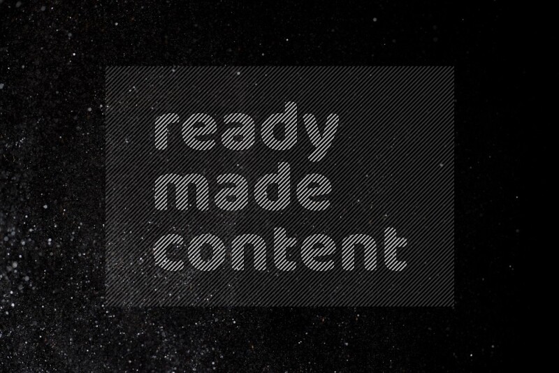 Silver glitter powder isolated on black background