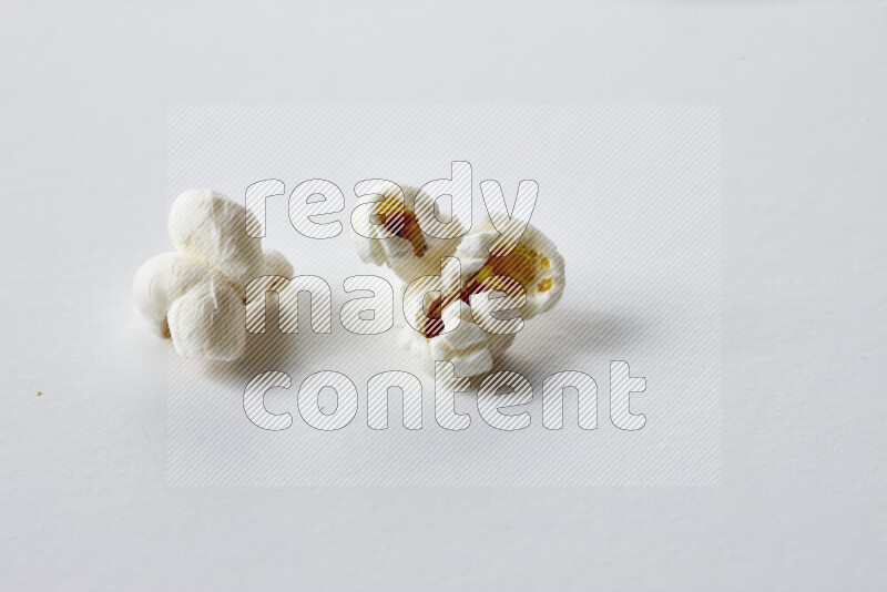 Popcorn snacks on white background