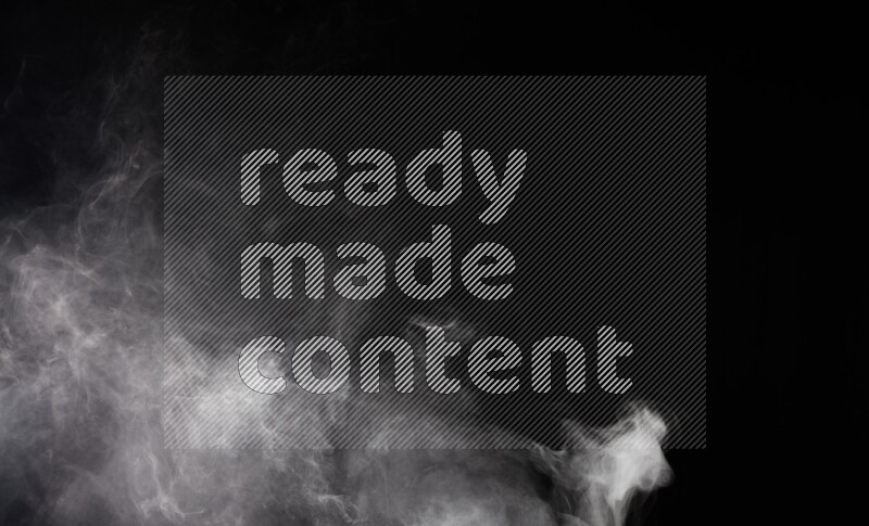 irregular white smoke on black background.