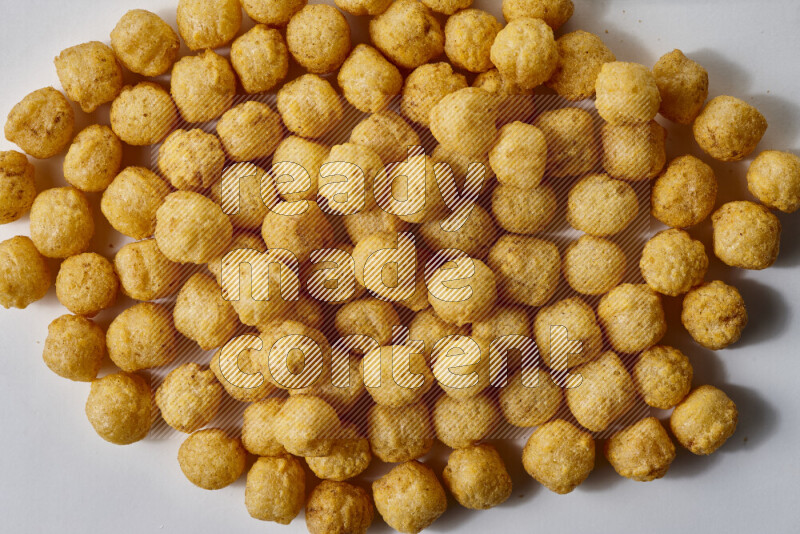 Puffs snacks on white background