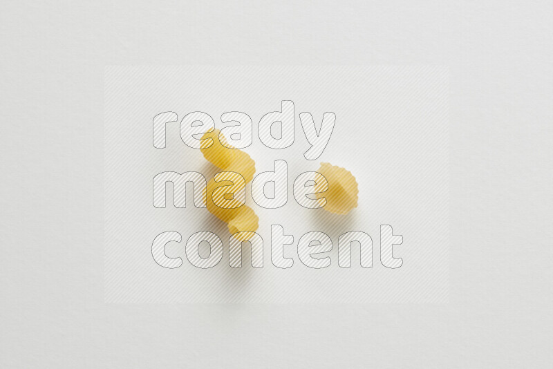 Different pasta types on white background