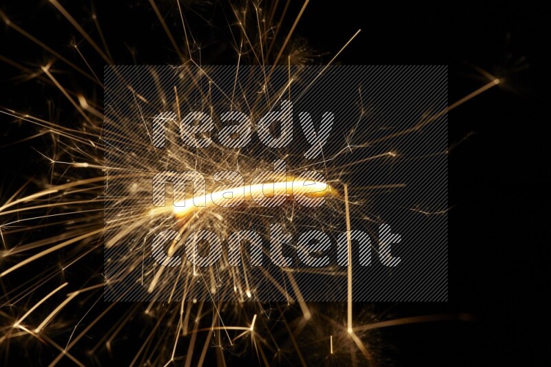 Sparkler candle isolated on black background