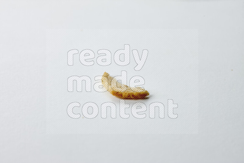 Assorted snacks on white background
