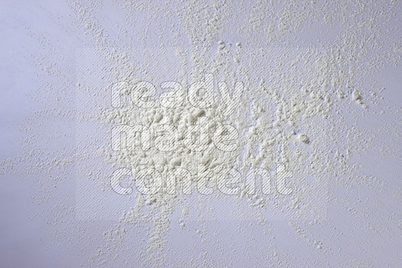 white powder on white background