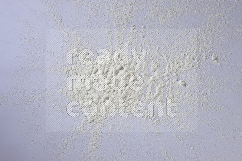 white powder on white background