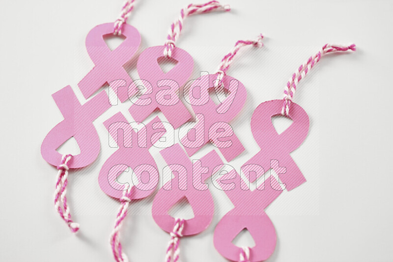 Cancer awareness signs on white background