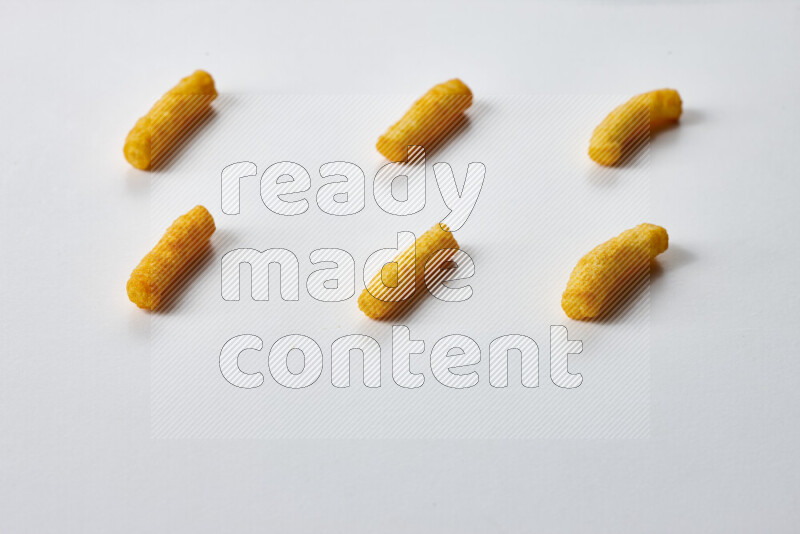 Puffs snacks on white background