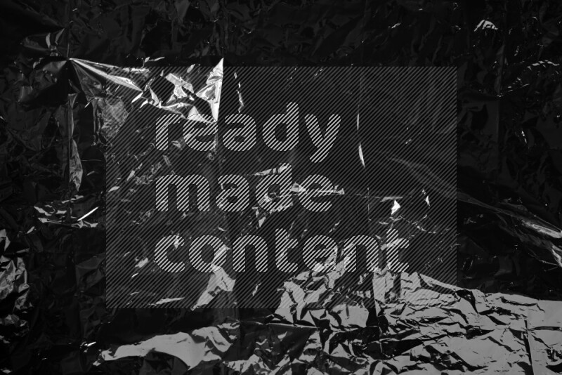 Plastic wrap texture on black background