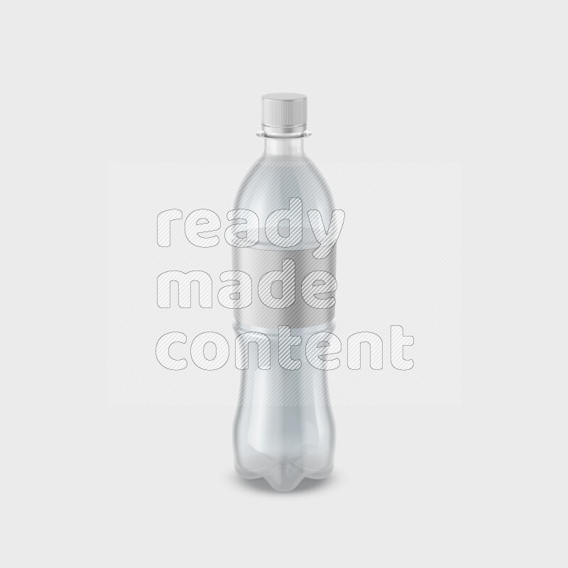 Plastic bottle mockup with a label isolated on white background 3d rendering