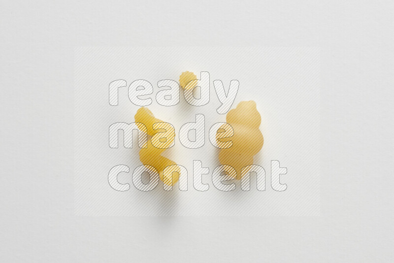 Different pasta types on white background