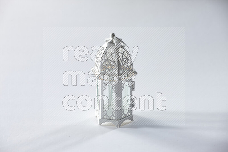 A ramadan lantern placed on white background