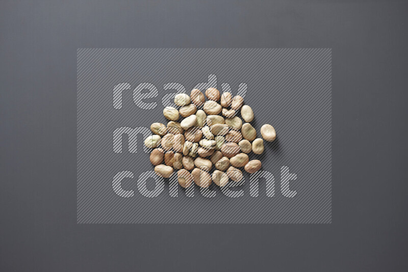 Fava beans on grey background