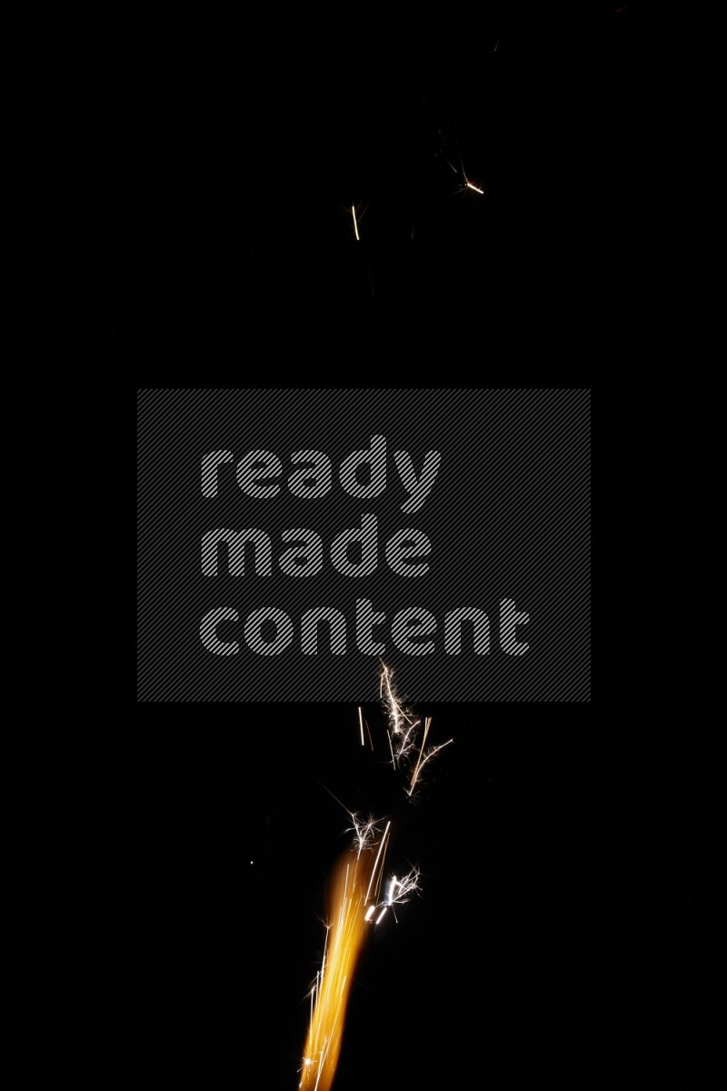 Sparkler candle isolated on black background