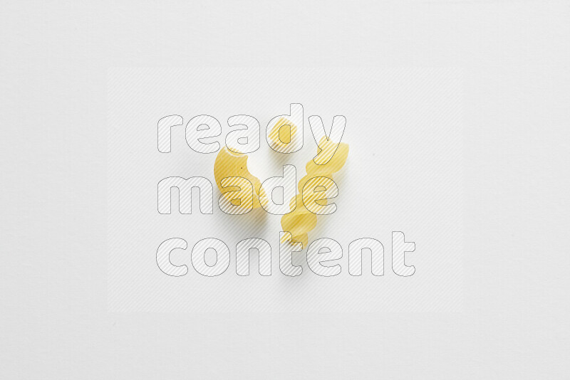 Different pasta types on white background