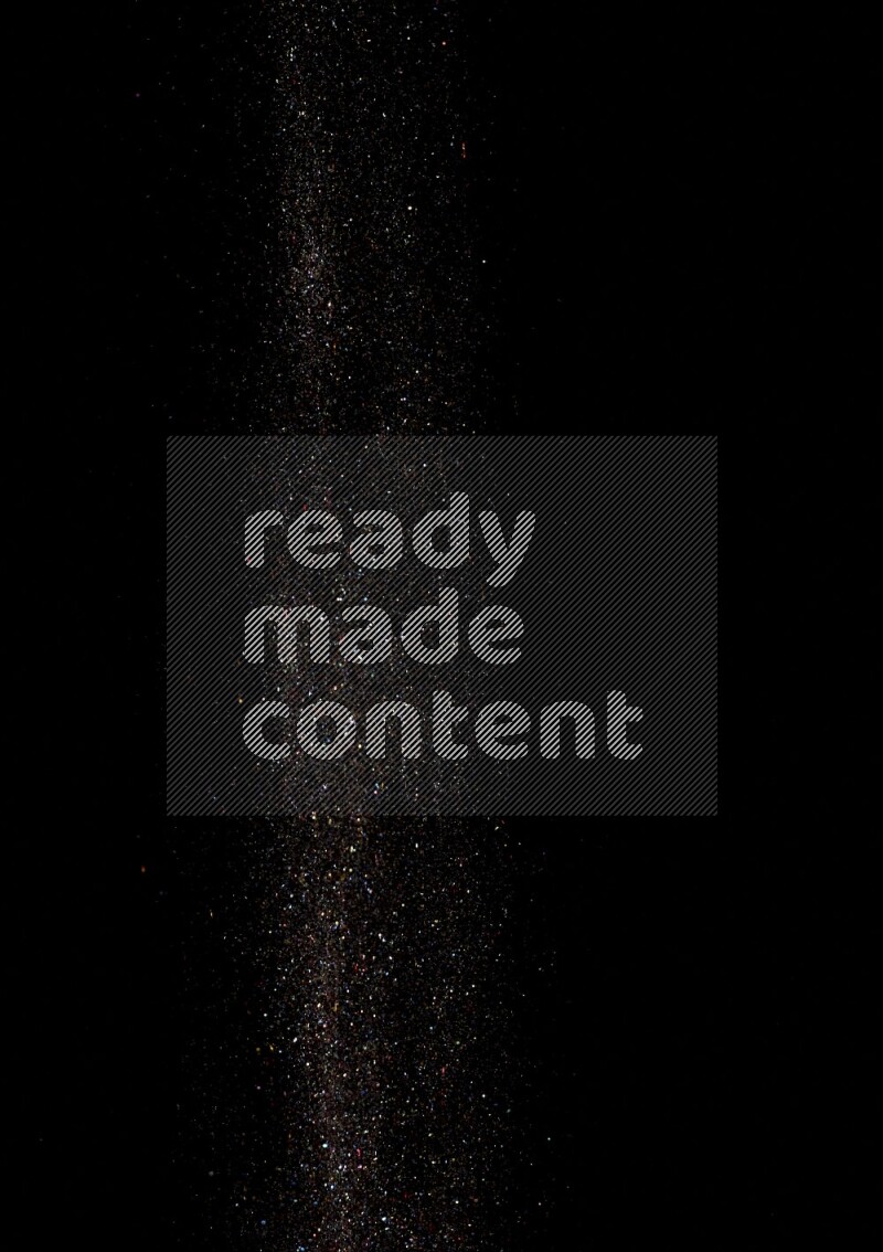 Multicolored glitter powder isolated on black background