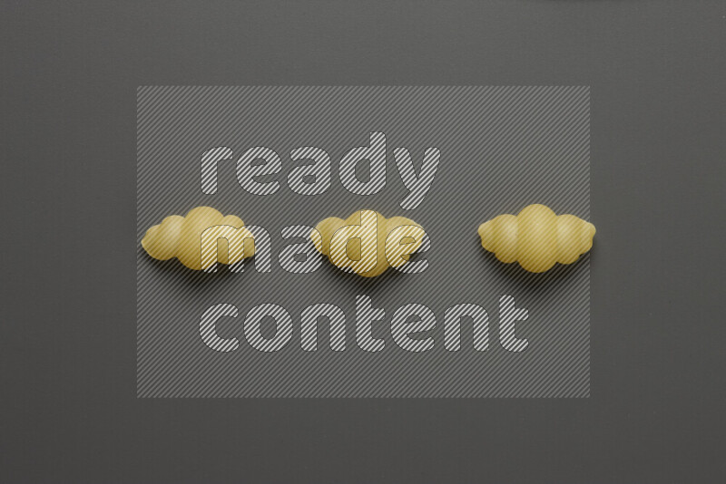 Snails pasta on grey background