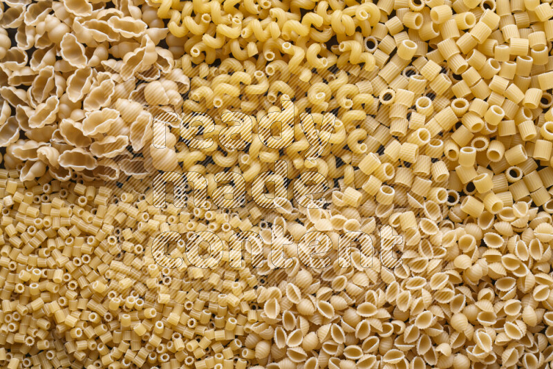 5 types of pasta filling the frame