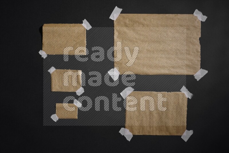 Craft paper on black background