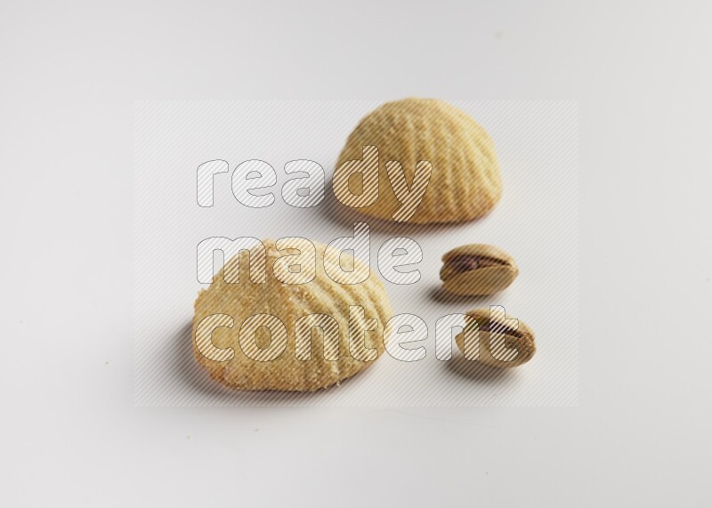 Two Pieces of Maamoul direct on white background