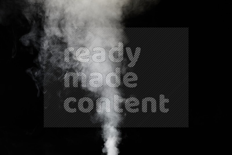 irregular white smoke on black background.