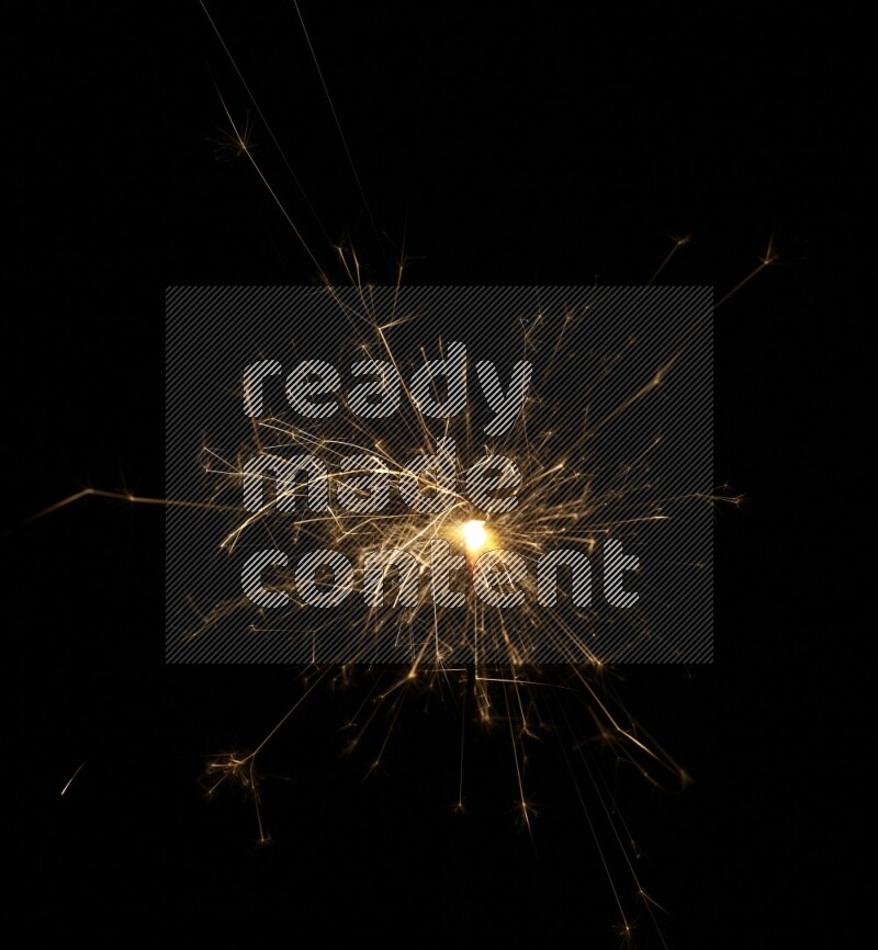 Sparkler candle isolated on black background