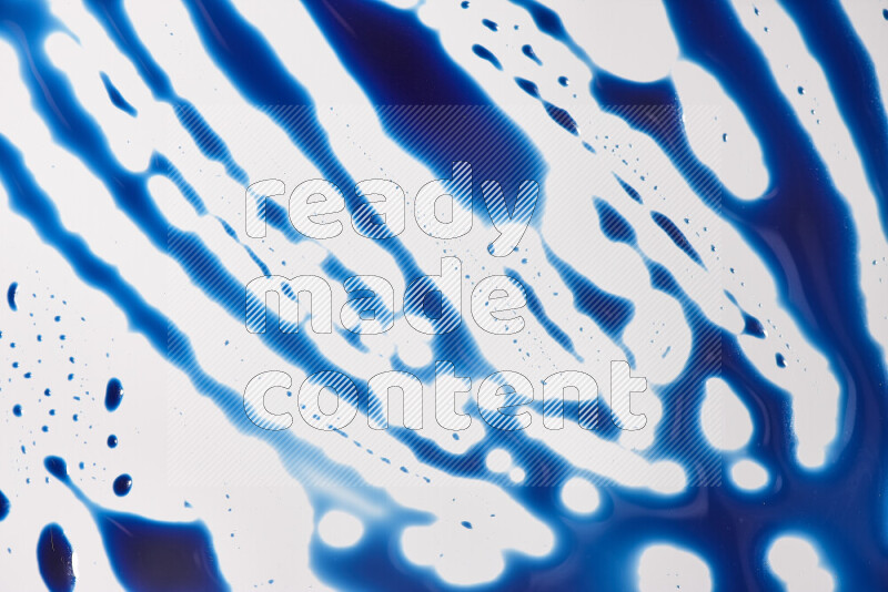 Close-ups of abstract blue paint texture in different shapes