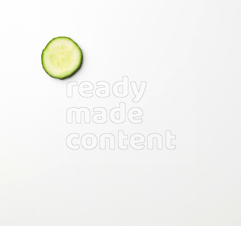 A cucumber slice on white background