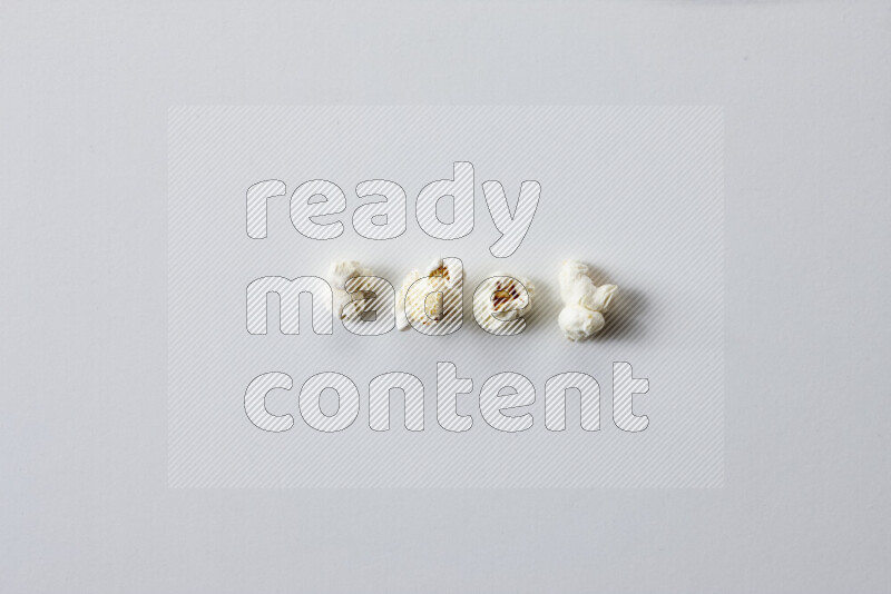 Popcorn snacks on white background