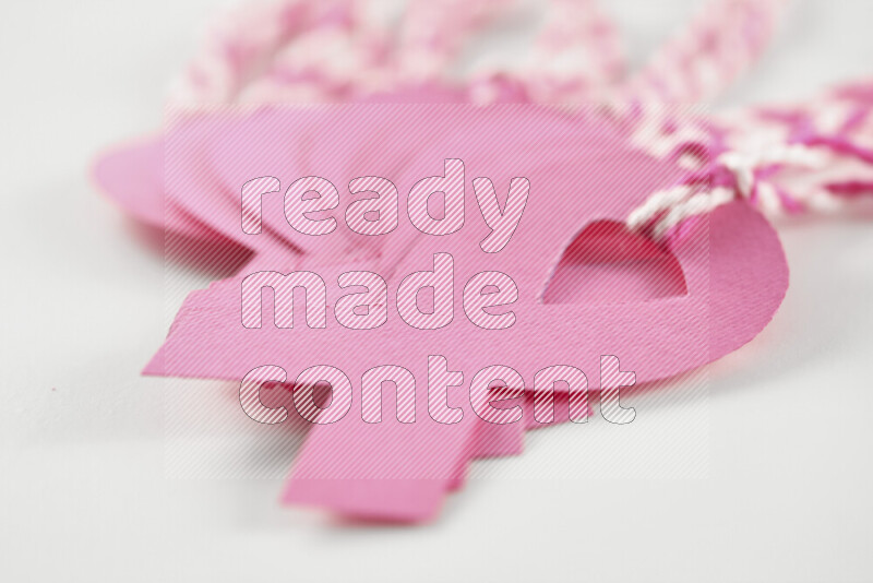 Cancer awareness signs on white background