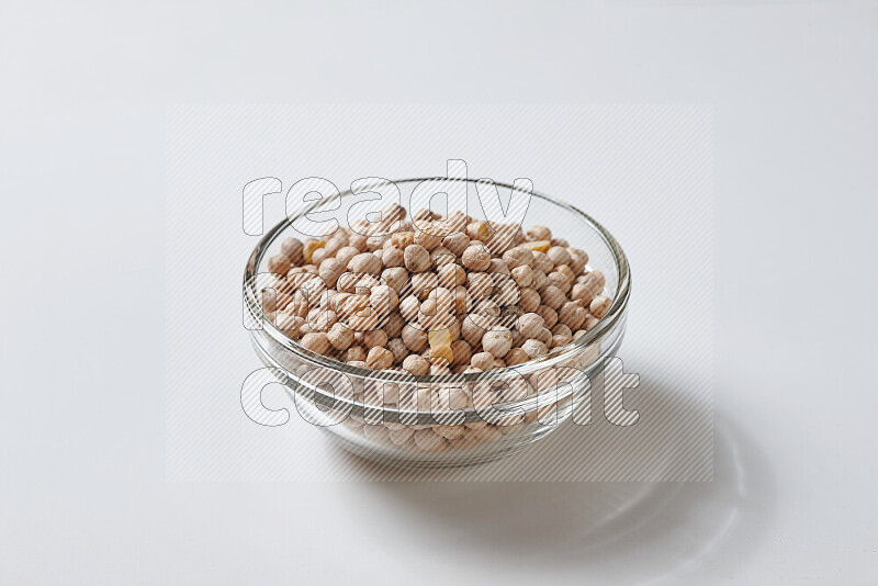 Chickpeas on white background