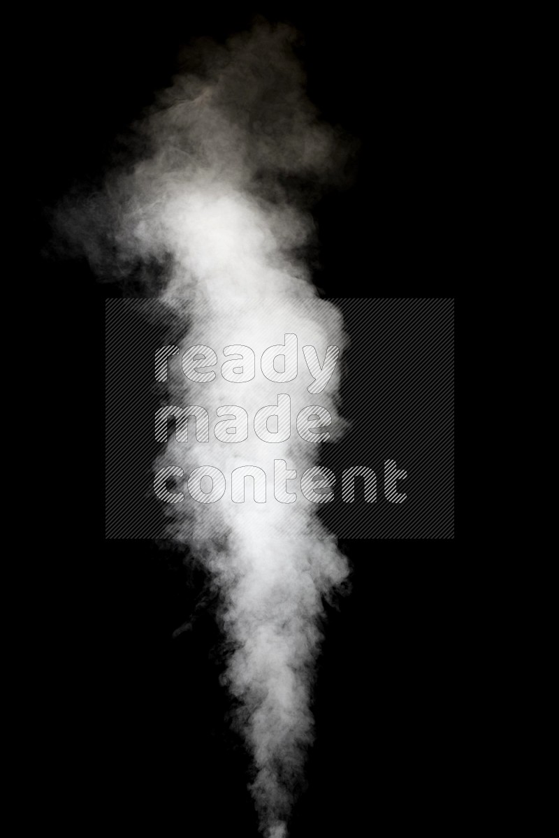 irregular white smoke on black background.