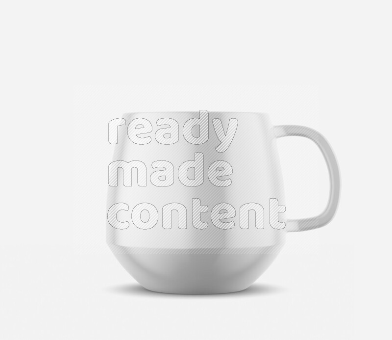 Ceramic glossy mug mockup isolated on white background 3d rendering